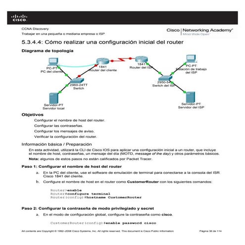 Cómo realizar una configuración inicial del router