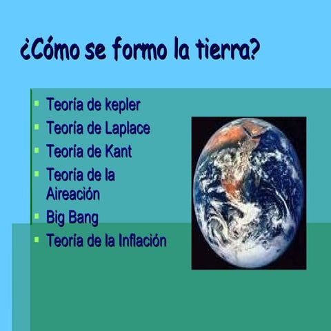 como se formo tierra