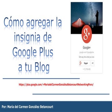 Como agregar la insignia de Google Plus a tu blog
