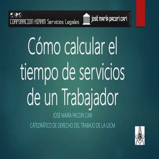 CÁLCULO DEL TIEMPO DE SERVICIOS DE ...
