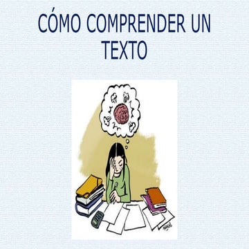 Cómo comprender un texto | PPTX