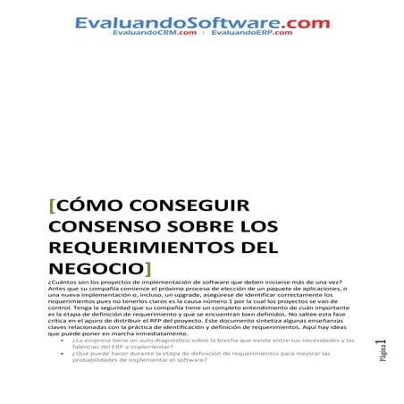 Cómo conseguir consenso sobre los requisitos del negocio
