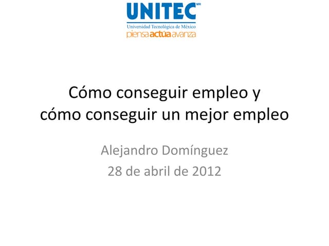 Cómo conseguir empleo