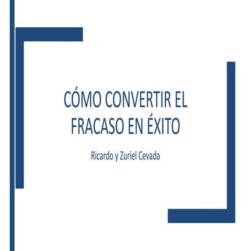 Cómo convertir el fracaso en éxito aldea digital