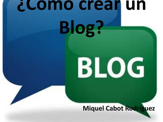 CóMo Crear Un Blog
