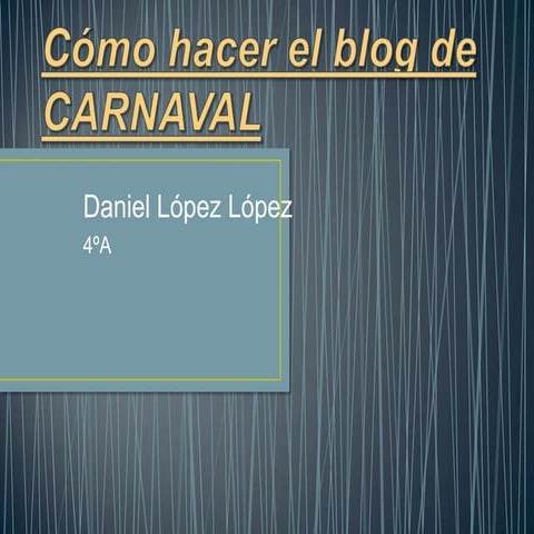 Cómo crear un blog