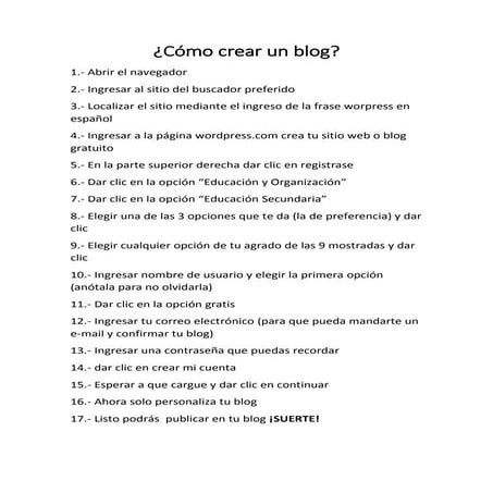 Cómo crear un blog