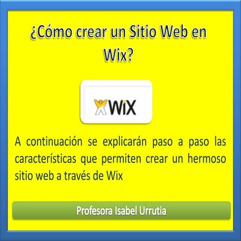 Cómo crear un sitio web en WIX