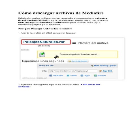 Cómo descargar archivos de mediafire