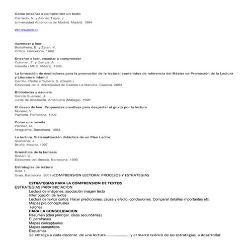 Cómo enseñar a comprender un texto