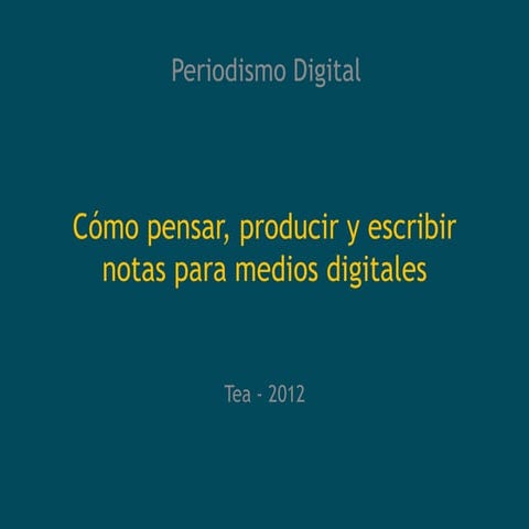 Cómo escribir notas para la web