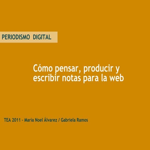 Cómo escribir para la web