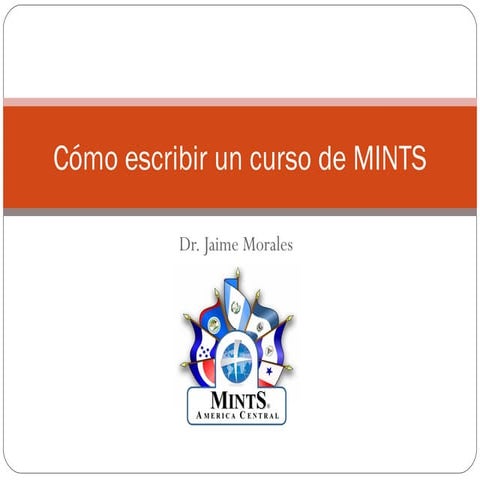 Cómo escribir un curso de MINTS | PPT