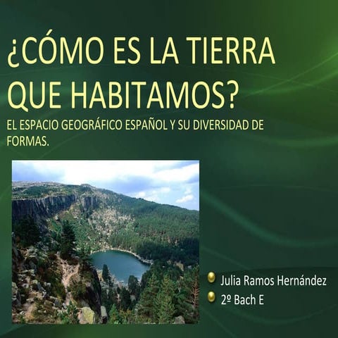 Cómo es la tierra que habitamos! | PPT