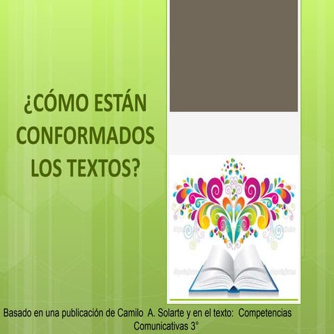 ¿Cómo están formados los textos?