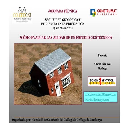 Cómo evaluar la calidad de un estudio geotécnico - A. Ventayol