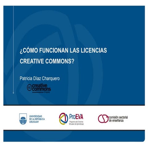 ¿Cómo funcionan las licencias creative commons?