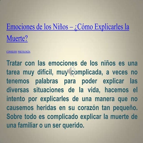 EL NIÑO FRENTE A LA MUERTE | PDF