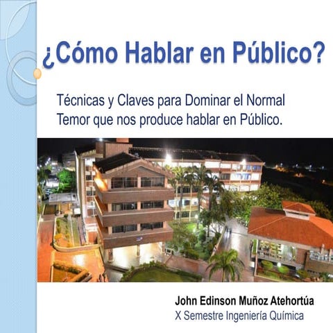 Cómo hablar en público