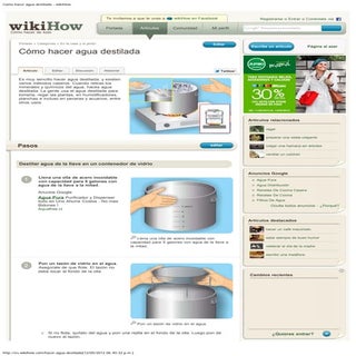 Cómo hacer agua destilada  