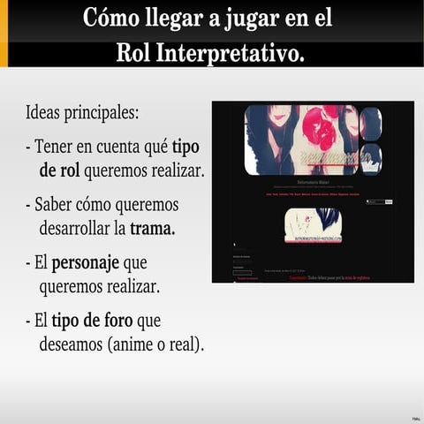Cómo hacer rol interpretativo.