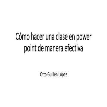 Cómo hacer una clase en power point resumen