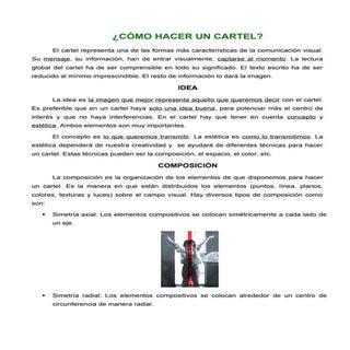 CóMo Hacer Un Cartel
