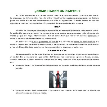 CóMo Hacer Un Cartel