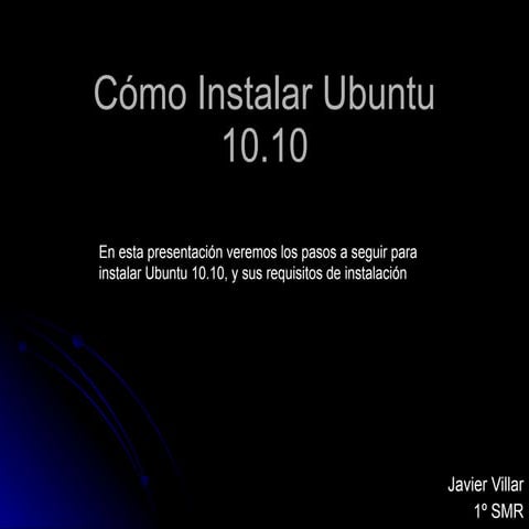 Cómo instalar ubuntu 10.10