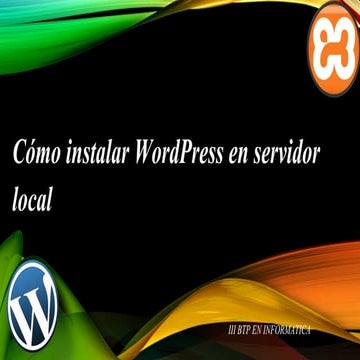 Cómo instalar word press en servidor local