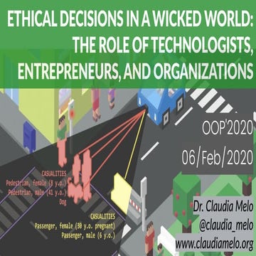 Ethical Decisions in a Wicked World: The Role of Technologists, Entrepreneurs, and Organizations