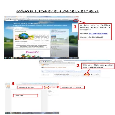 Cómo publicar en el blog de la escuela