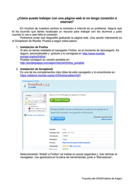 Cómo puedo trabajar con una página web si no tengo conexión a internet