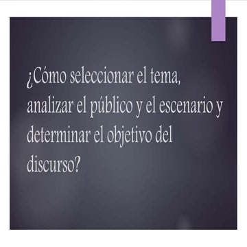 Cómo seleccionar el tema, analizar el nerviosismo
