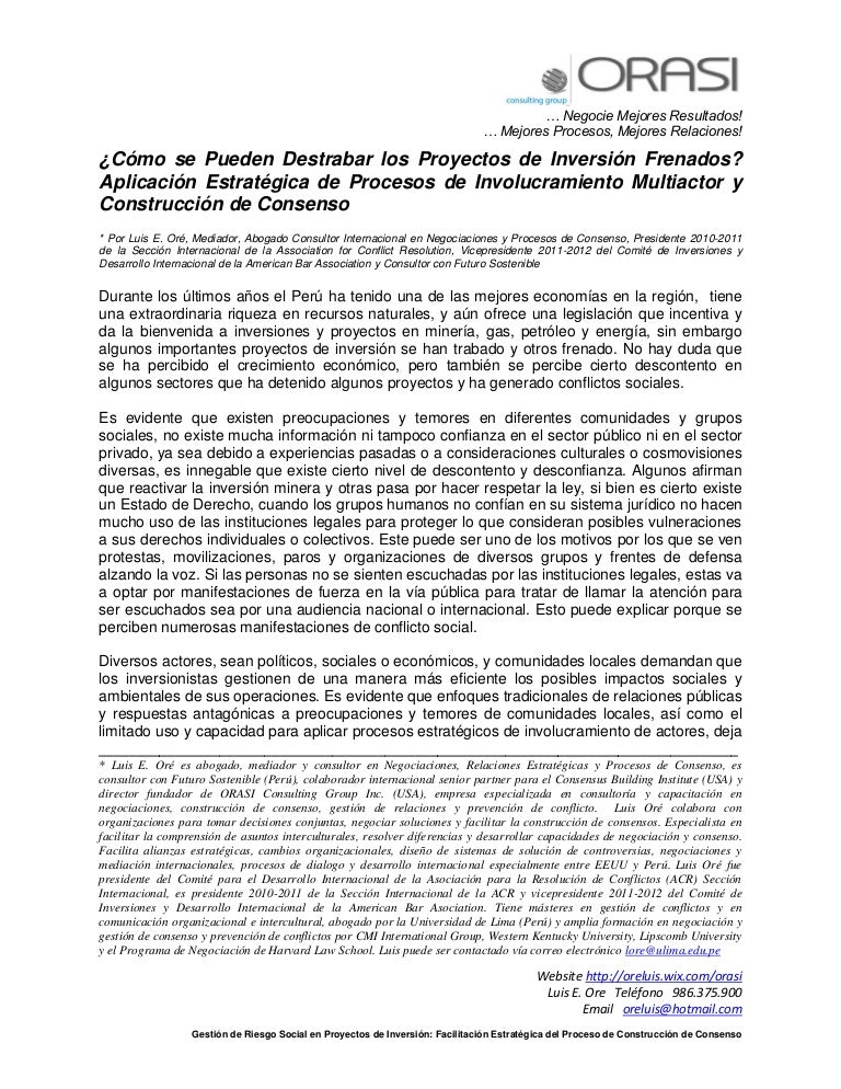 ¿Cómo se Pueden Destrabar los Proyectos de Inversión