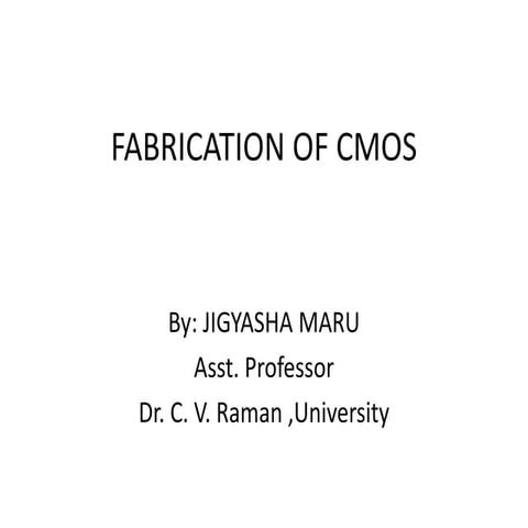 Cmos fabrication