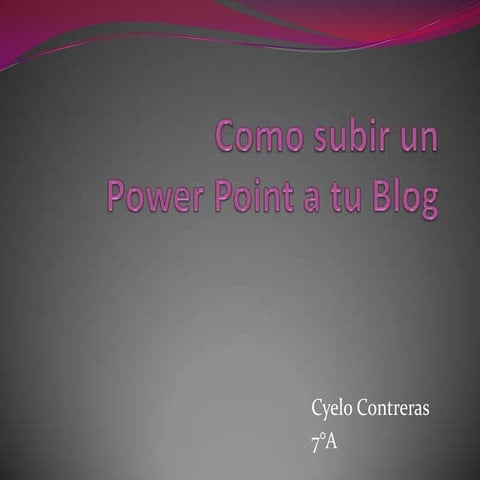 Cómo subir un power point