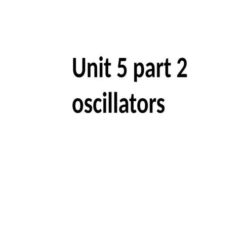 analog cmos vlsi unit 5 ch 2 presentation