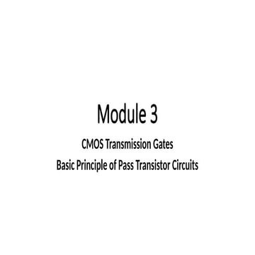 Pass Transistor Logic | PDF