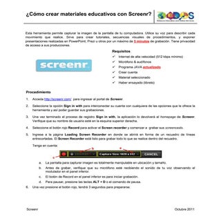 Cómo trabajar con Screenr