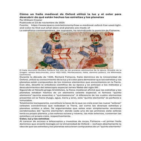 Cómo un fraile medieval de Oxford utilizó la luz y el color para descubrir de...