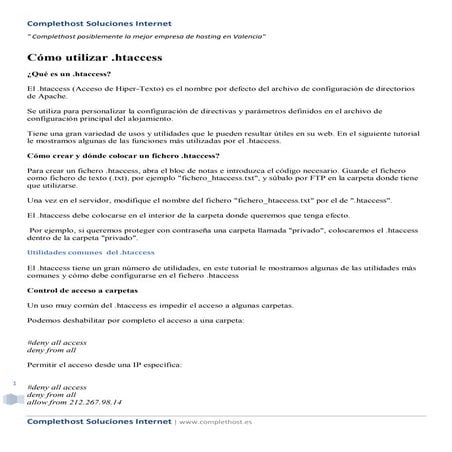Cómo utilizar htaccess | PDF