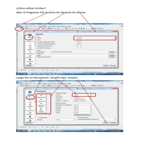 Cómo utilizar scribus