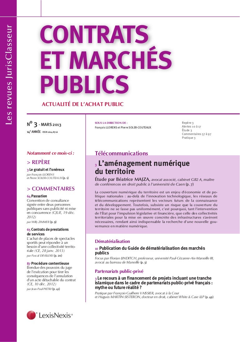 Contrats et Marchés publics