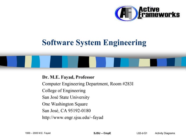 Activity diagrams show the flow of one activity to another within a system or...