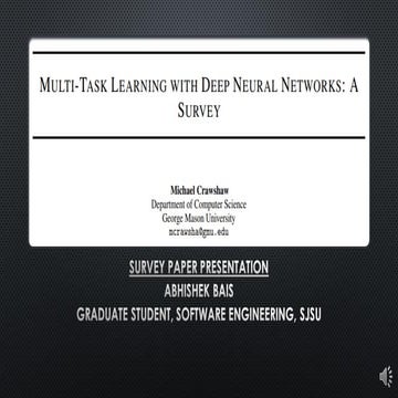 Multi-Task Learning With Deep Neural Networks
