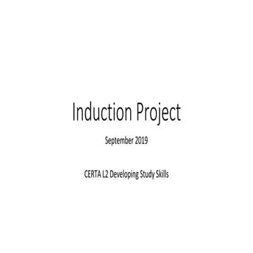 induction project 2019 