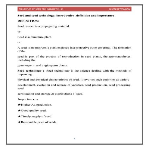 principles of seed technology 5221 notes