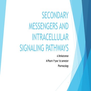 Cell Signalling and Secondary messengers 