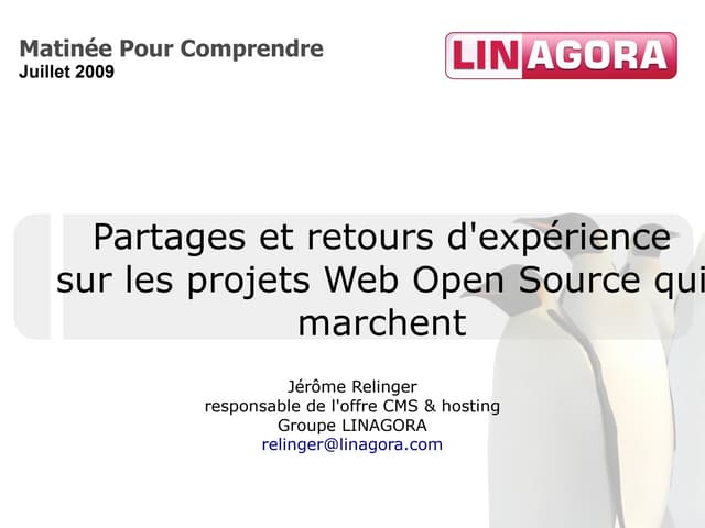 Séminaire CMS Linagora juillet 2009